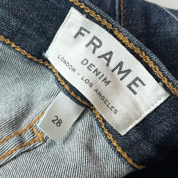 Frame • Le High Skinny Harvard Wash Dark Blue Skinny Jeans - Picture 8 of 9